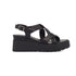 Sandali neri da donna con zeppa 7 cm Lora Ferres, Donna, SKU w043000696, Immagine 0